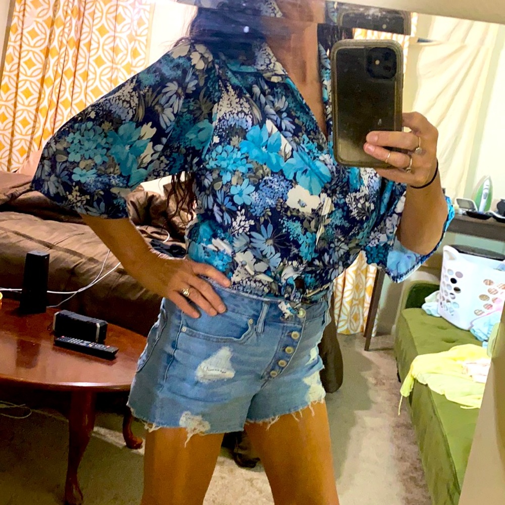 Vintage Floral Blouse